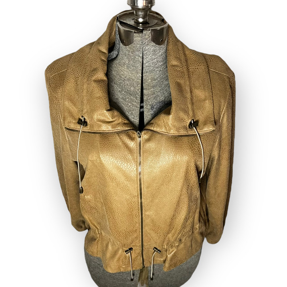 Ruby Rd. Jackets & Blazers - Ruby Rd. Favorites Women's Tawny Faux Suede Lizard Print Jacket Sz 12
